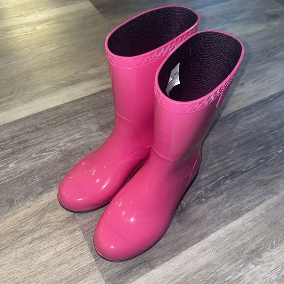 KIDS GIRLS SIZE 1 DIVA PINK UGG RAANA RAIN SNOW BOOTS 1014340K - Picture 1 of 11